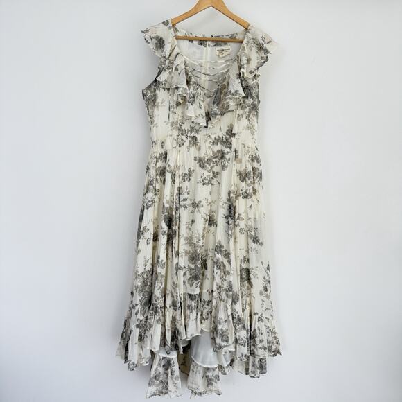 Denim & Supply Ralph Lauren Dresses & Skirts - Denim & Supply Ralph Lauren Dress Large Floral Cotton Hi Low Ruffle Cottage Maxi